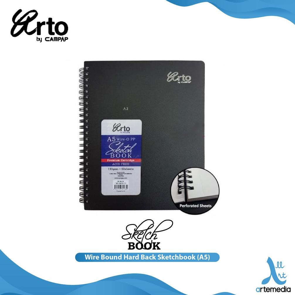 Pro Art Premium Skizzenbuch, 7x7 Zoll, 80 Blatt, 70# Papier, Drahtbindung – Für Skizzen, Zeichnungen & Ideen