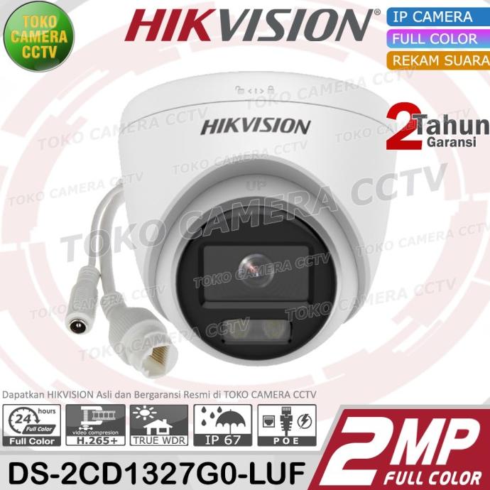 Jual Ip Camera 2mp Colorvu Audio Hikvision Ds 2cd1327g0 Luf Ip Cam Poe