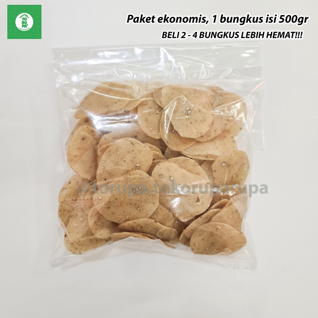 Jual Kerupuk Ikan Tenggiri Mentah 500g Paket Hemat Krupuk Ikan Tengiri