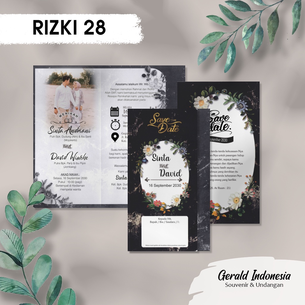 Jual UNDANGAN PERNIKAHAN MURAH AESTETIK- UNDANGAN NIKAH RUSTIC