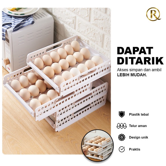 Jual Rak Telur Plastik Susun N59 Tempat Penyimpanan Telur Shopee