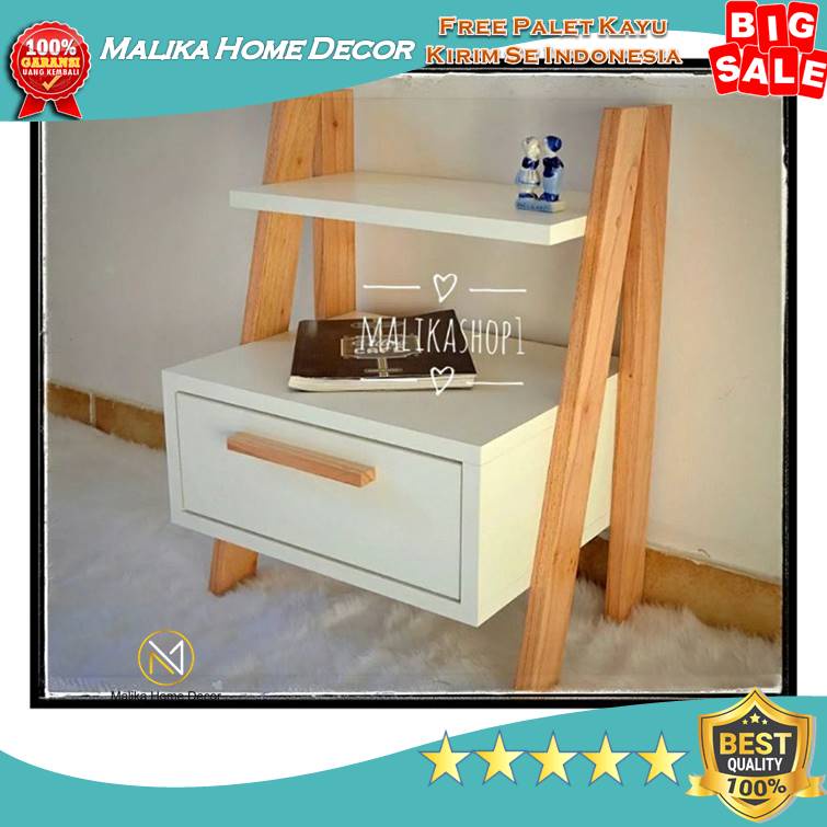 Jual Nakas Minimalis laci N11 satu laci dan rak meja samping bedsise