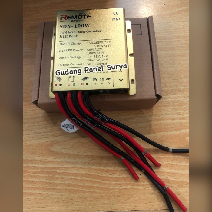 Jual Solar Charge Controller SCC REMOT SDN-100W PJU Control Drive ...