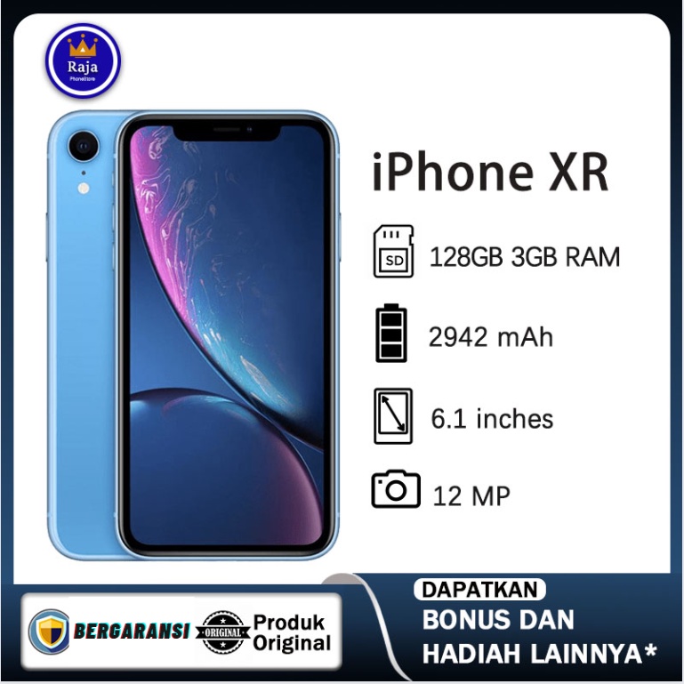 Jual IPhone XR 64GB 128GB FULLSET SECOND ORIGINAL MULUS BERGARANSI ...