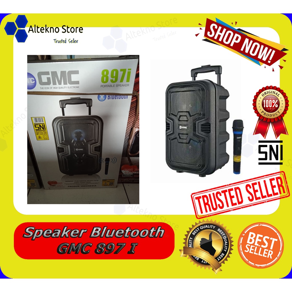 Jual Speaker Aktif Bluetooth Gmc I Original Resmi Mic Shopee Indonesia