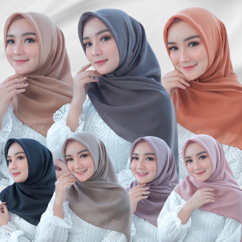 Jual Termurah Bisa Cod Kerudung Bella Square Warna Random Hijab Bella Square Jilbab