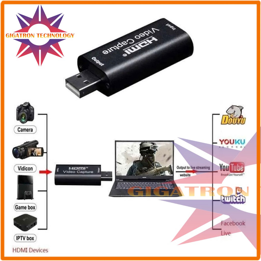 Jual Video Capture HDMI USB 2.0 Card Game Camera Recording Support Full ...