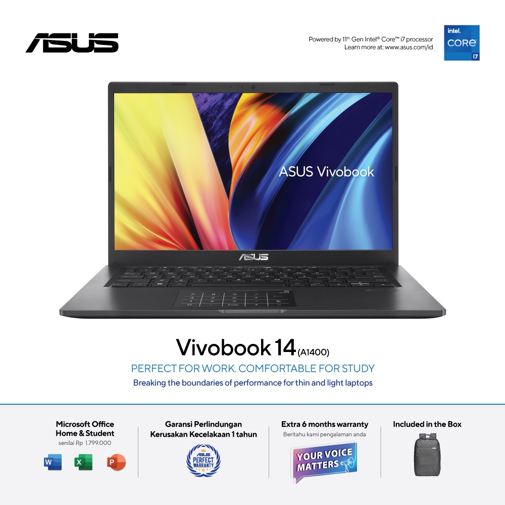 Jual Asus Vivobook 14 A1400ea Vips751vips752 Intel® Core™ I7 1165g7ddr4 8gb512gb Ssdwindows