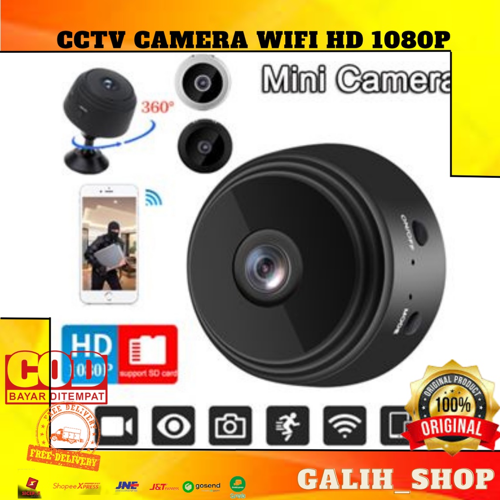 Jual CCTV Wireless A9 Mini Camera Wifi Hd 1080P Micro Kamera V380 Kecil ...