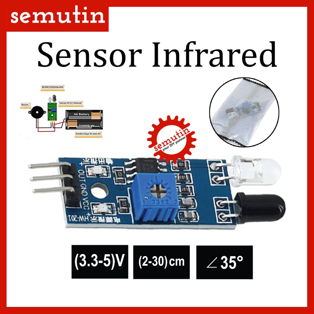 Jual Sensor Inframerah IR Infrared / Pendeteksi Halangan Rintangan ...