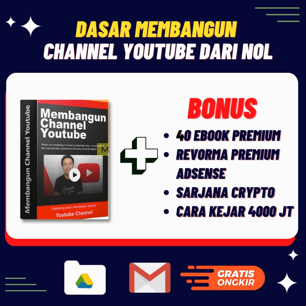 Jual Belajar Dasar Membangun Channel Youtube Dari Nol Bonus Tools Dan ...