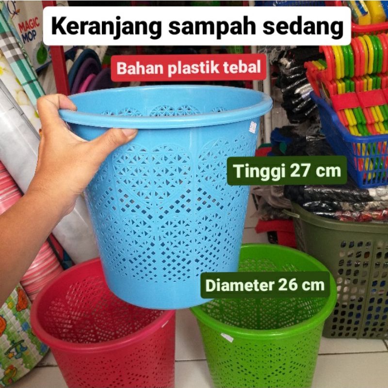 Jual Keranjang Sampah Plastik Tebal Tempat Sampah Basket Sampah