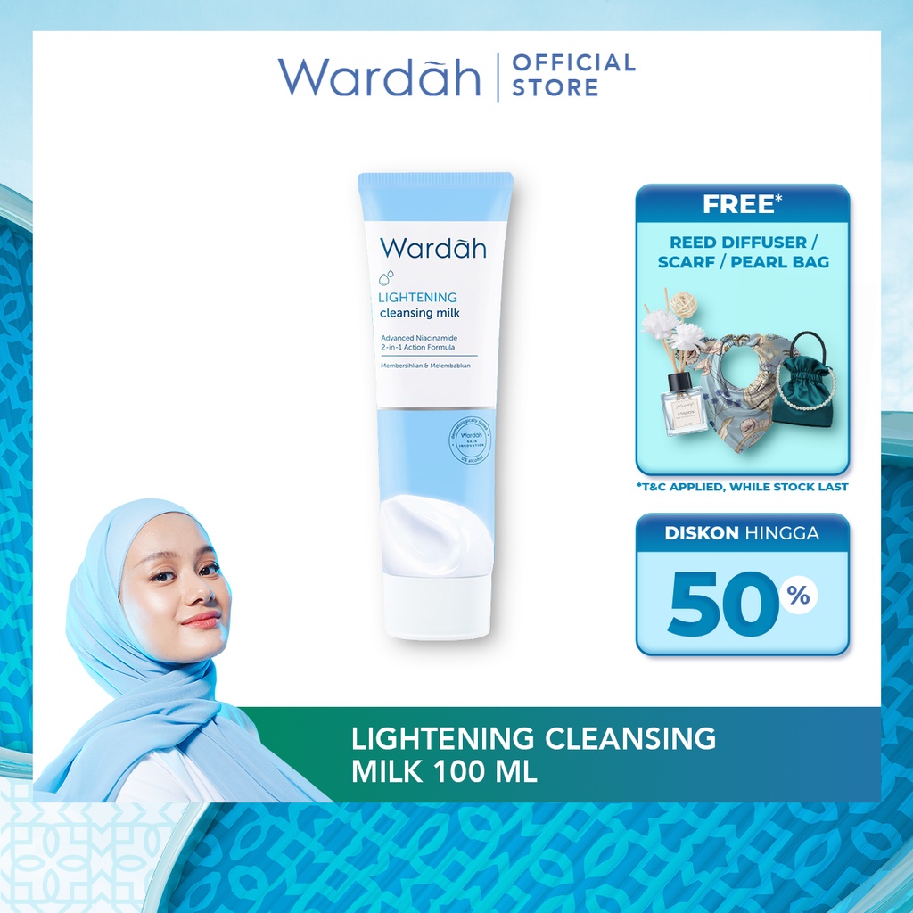 Jual Wardah Lightening Cleansing Milk 100 Ml Milk Cleanser Dengan