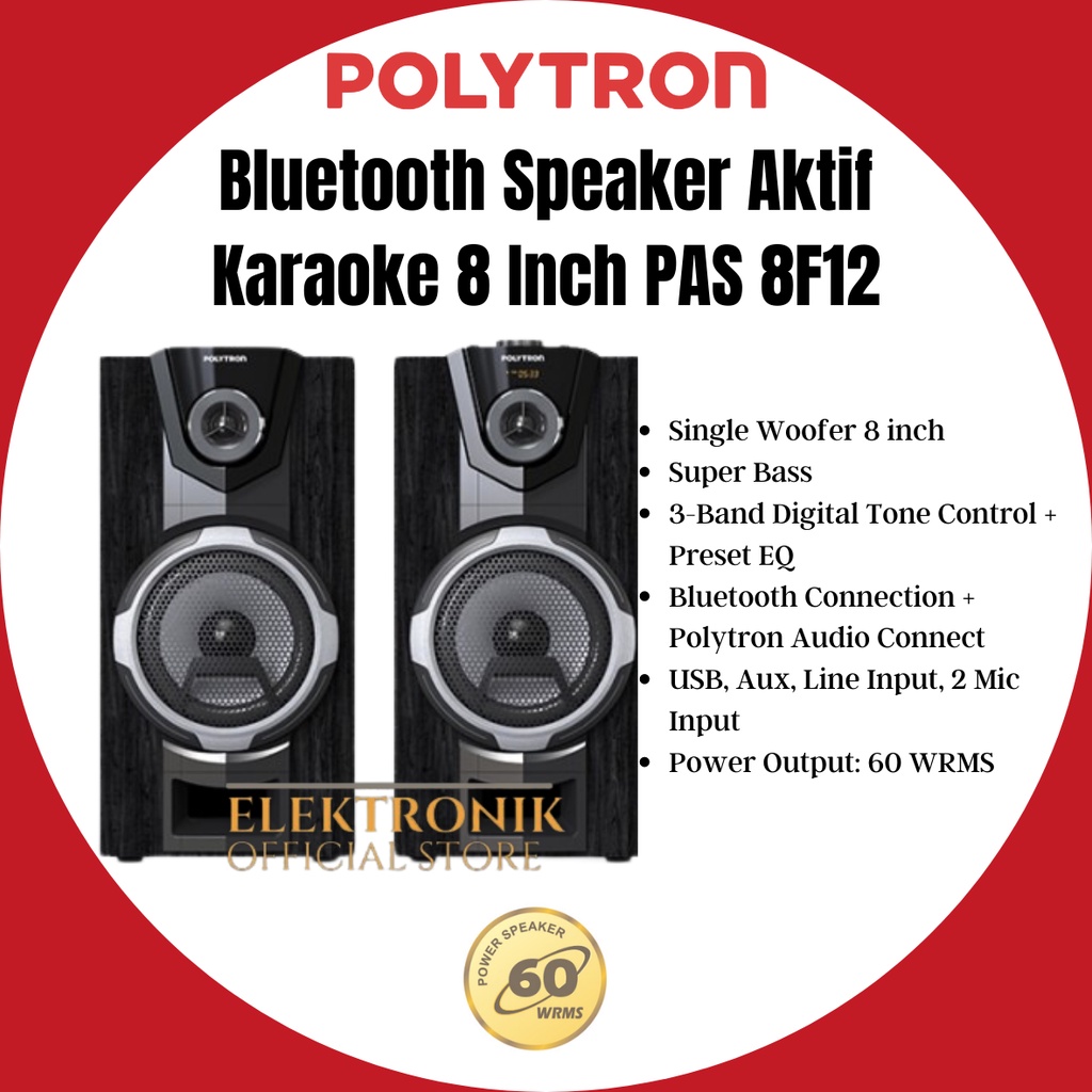 Jual Polytron Speaker Aktif Pas 8f12 Speaker Karaoke Shopee Indonesia