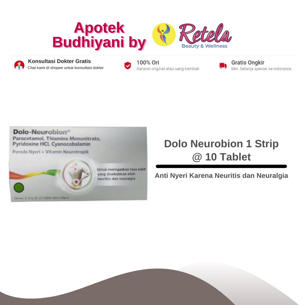 Jual Dolo Neurobion 1 Strip @ 10 Tablet / Anti Nyeri Karena Neuritis ...