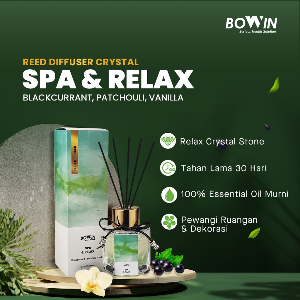 Jual Bowin Reed Diffuser Crystal - Aromaterapi Pengharum Ruangan 100% ...