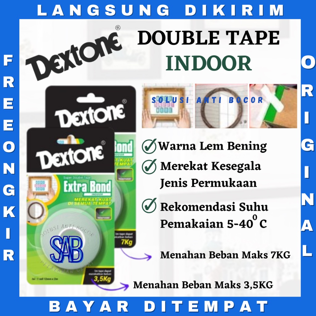 Jual Double Tape Kuat Double Tape Dextone Extra Bond Indoor Merekat