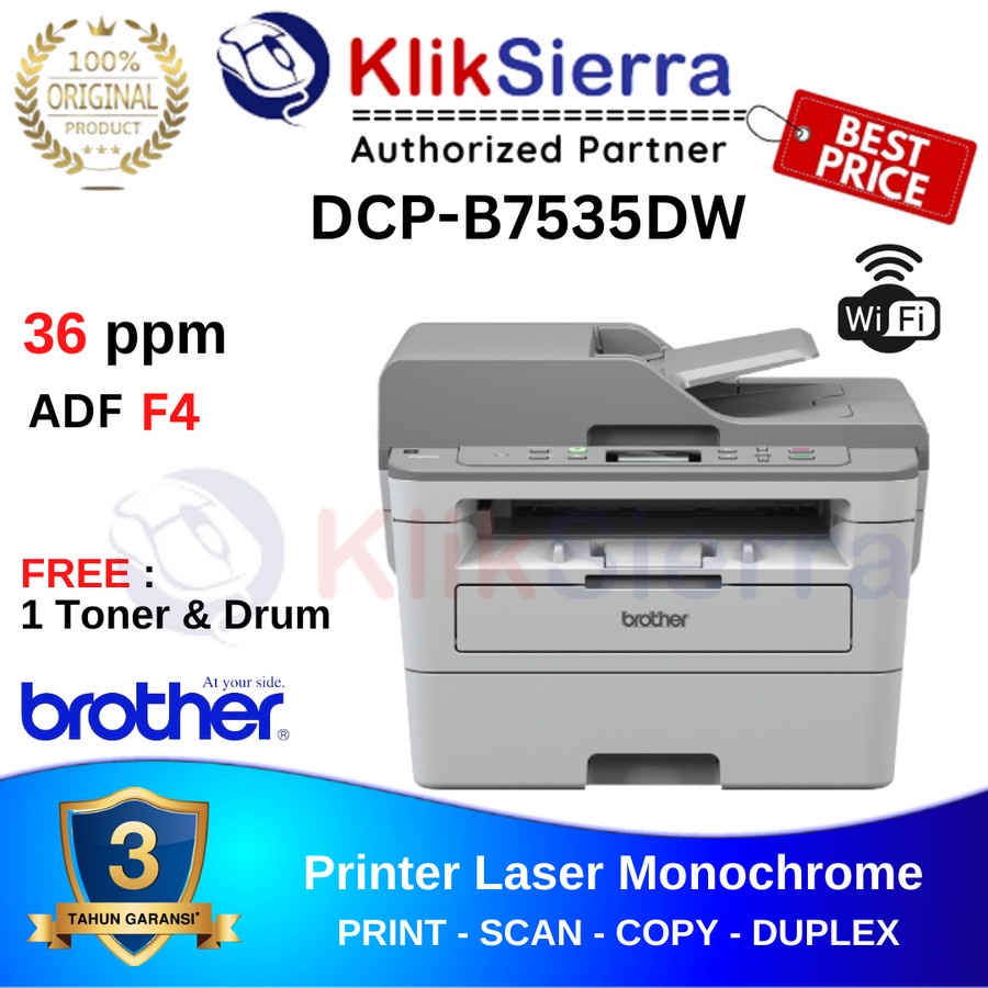 Jual BROTHER DCP-B7535DW Printer Laser Mono AIO B7535 Duplex WiFi ...