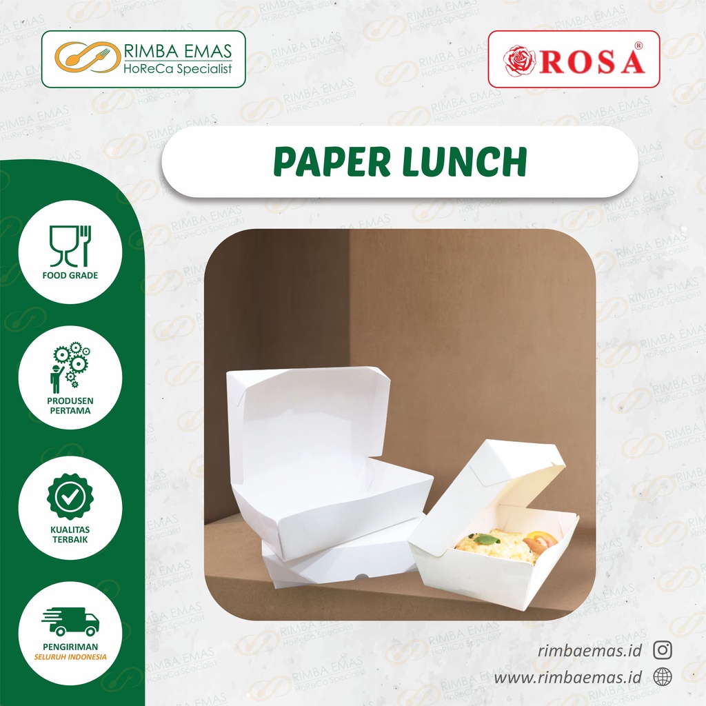 Jual Paper Lunch Kotak Makan Kertas Paper Lunch Box Box Lunch