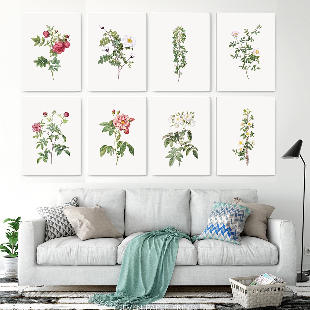 Jual Poster Tanaman Bunga Hiasan Dinding Gambar Tumbuhan Wall Decor