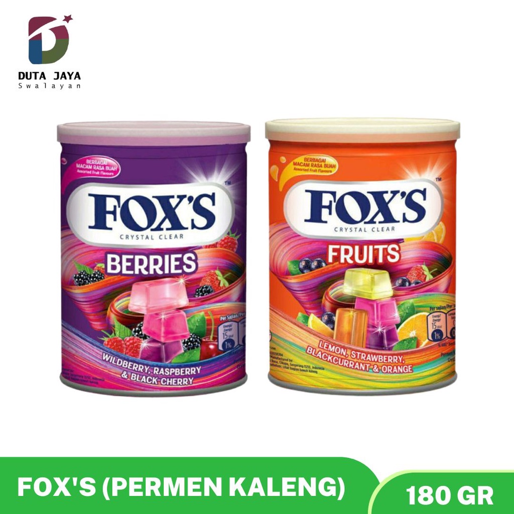 Jual Permen Foxs Crystal Clear Fruits Berries Candy 180 Gram Shopee Indonesia 6430