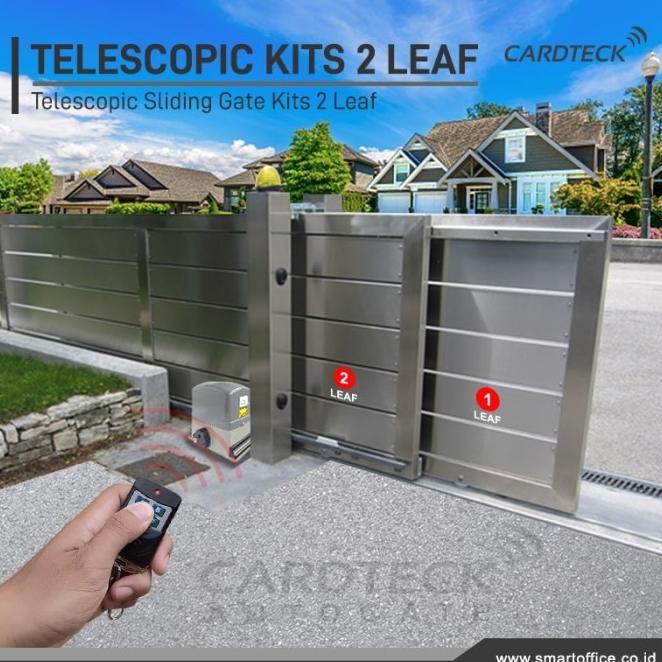 Jual Terbaru Telescopic Sliding Gate Kits 2 Leaf Automatic Sliding Gate ...