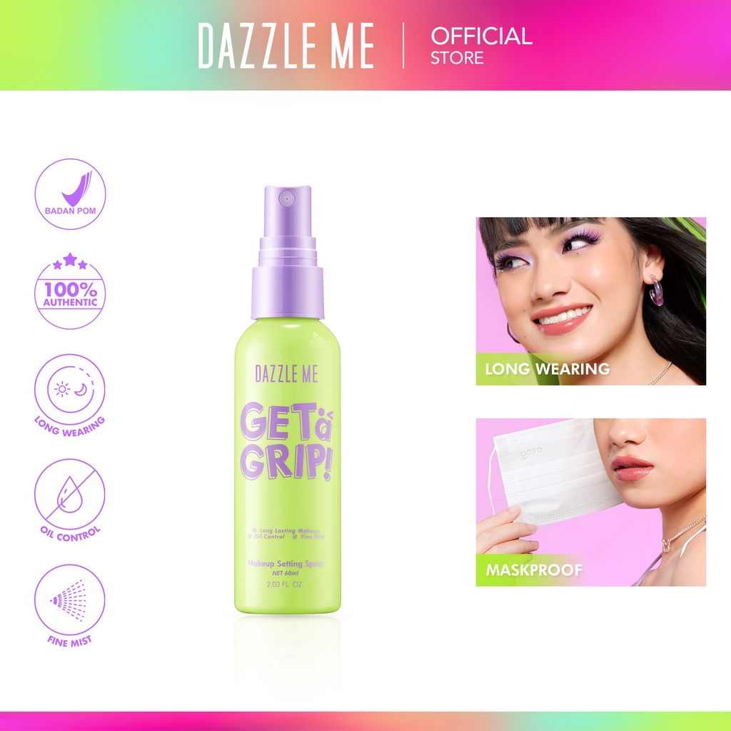 Jual DAZZLE ME Get a Grip! Makeup Setting Spray Beauty Protecting 4 X