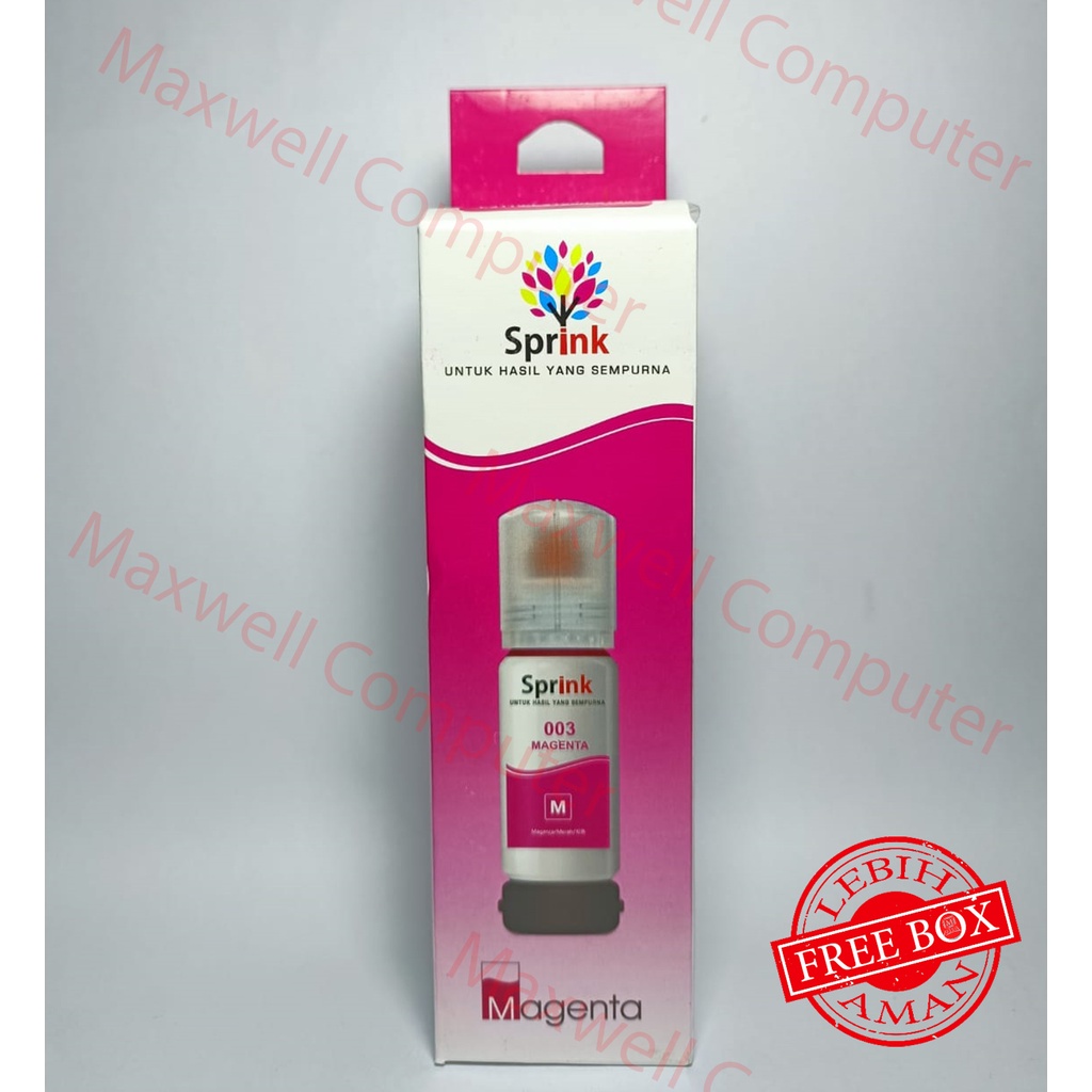 Jual Tinta Sprink for Epson 003 MAGENTA / MERAH -L1210 L1250 L1256 ...