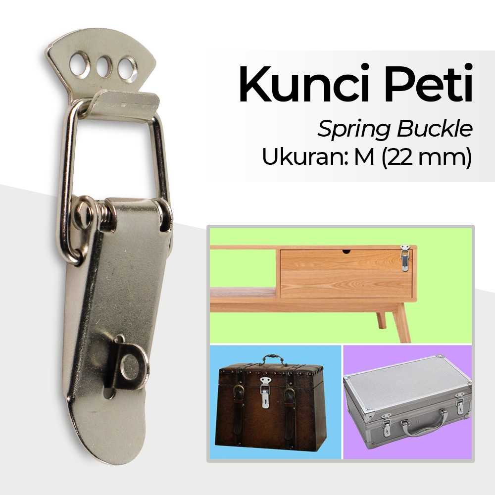 Jual Kunci Spring Peti Kayu Pengait Koper Brankas Lemari Dengan Lubang ...