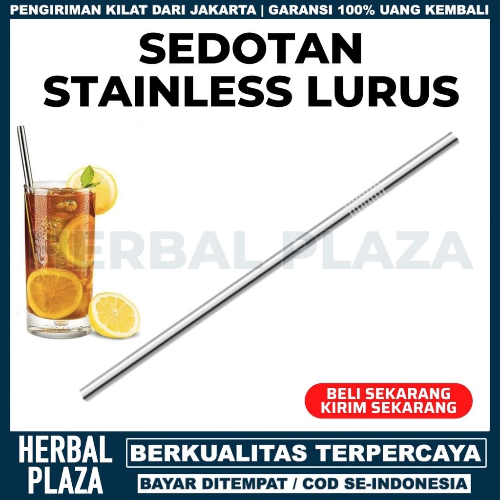 Jual Sedotan Lurus Panjang Stainless Minum Besi Steel Souvenir Shopee Indonesia