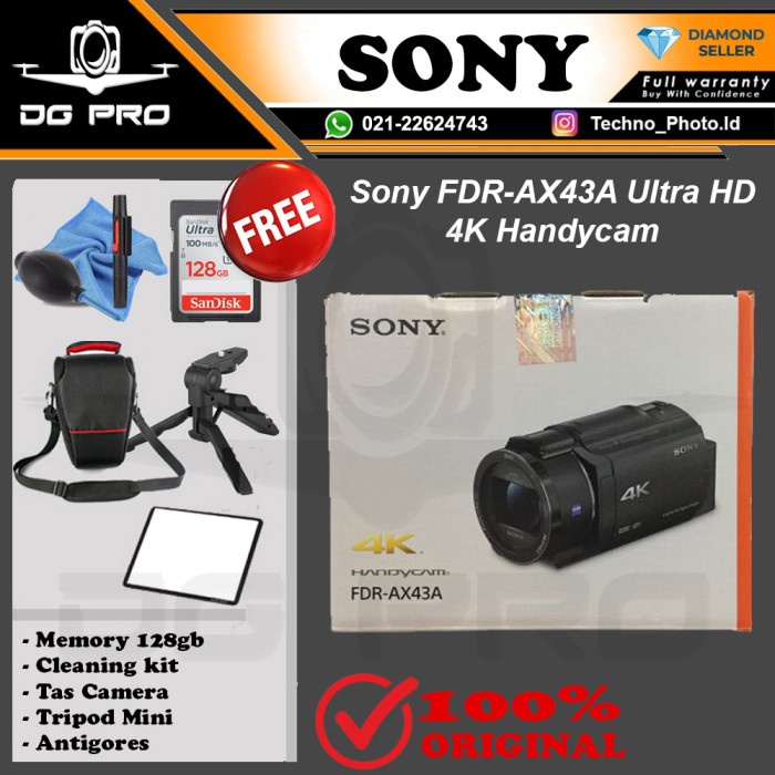 Jual Camco Sony Fdr-Ax40 Camcorder 4K Handycam With Exmor R Cmos Sensor ...
