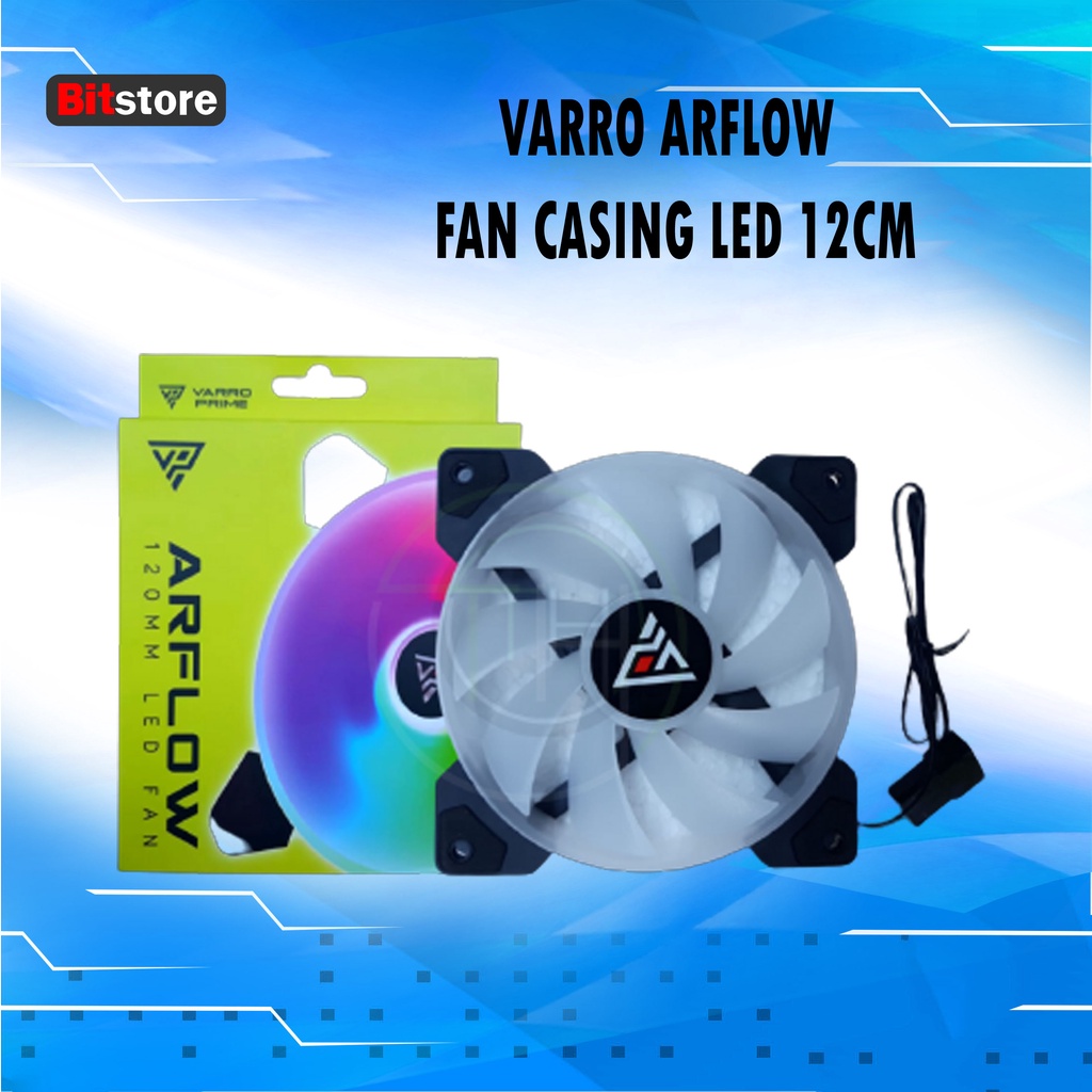 Jual Fan Casing Varro Arflow LED RGB 12cm Yellow 12
