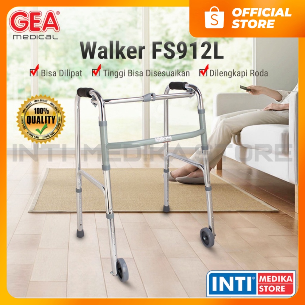 Jual GEA - WALKER + Roda Aluminium FS 912L | Dorong + Angkat | Shopee ...