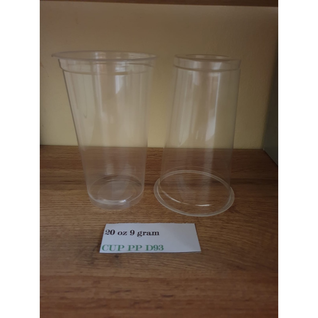 Jual Plastik Cup PP 20 oz 600 ml Rib Datar isi 50 pcs | Shopee Indonesia
