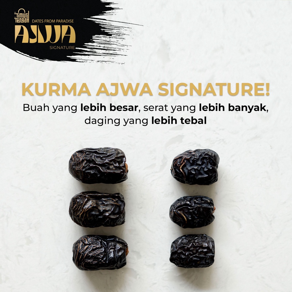 Jual Timur Tengah Kurma Ajwa Signature Gr Kurma Ajwa Jumbo Premium High Quality Shopee