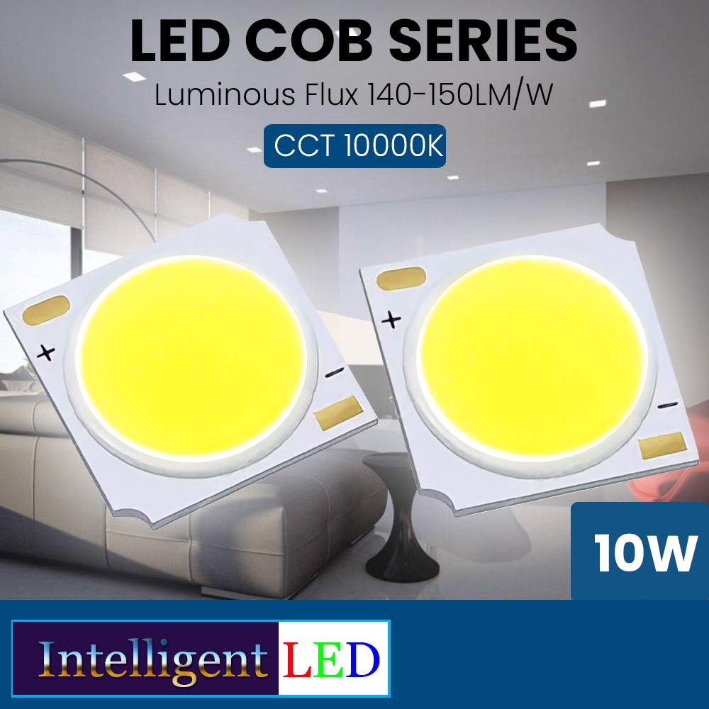 Jual LED Source COB 10W 30-34V 320mA 13x13mm 130-150lm/W 3000K - 10000K ...