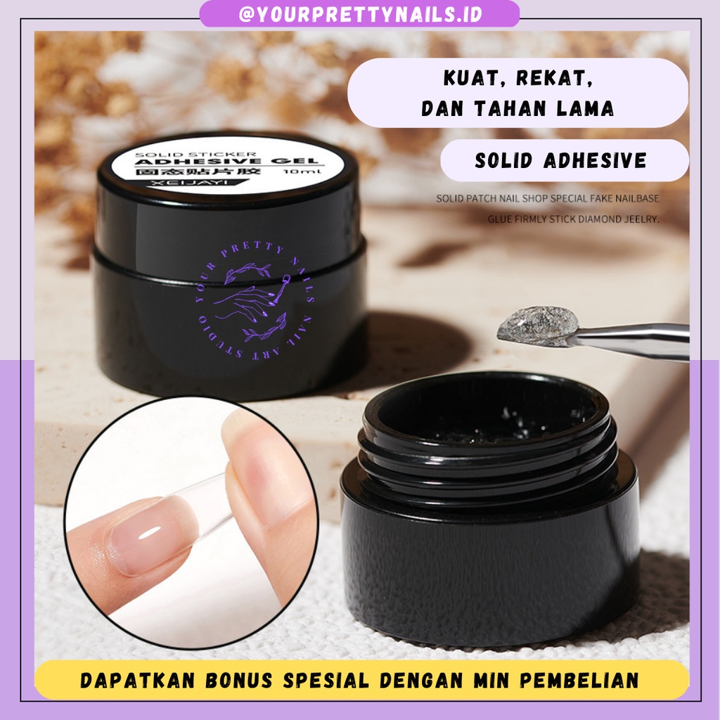 Jual XEIJAYI ADHESIVE SOLID GEL / SOLID ADHESIVE NAIL TIP GLUE GEL / ALAT NAIL ART GEL EXTENSION