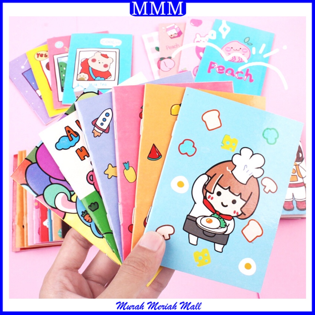 Jual MMM Buku Tulis Mini Motif Kartun Note Book Mini Cartoon Mini Book ...