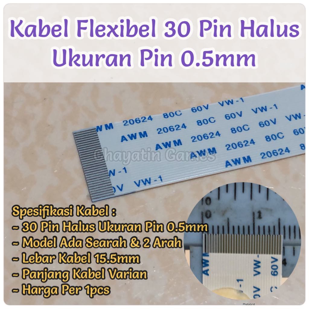 Jual Kabel Flexibel 30 Pin Halus Panjang Model Sesuai Varian Yang