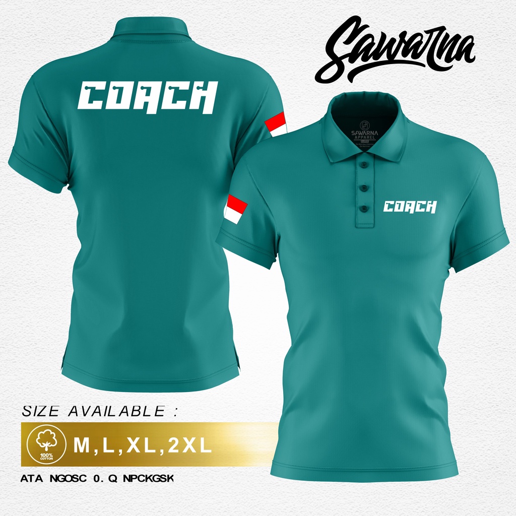 Jual Polo Shirt T Shirt Kaos Baju Kerah Coach Free Nickname Baju Coach Pelatih Gratis Nama