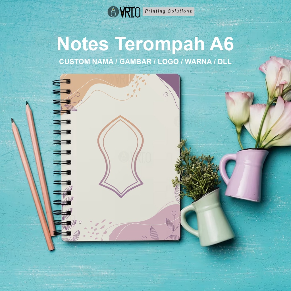 Jual Notebook Terompah/ Notes Terompah a6 jilid spiral samping | Shopee ...