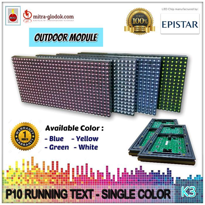 Jual P10 MODUL PANEL RUNNING TEXT P10 OUTDOOR PUTIH - WHITE EPISTAR ...