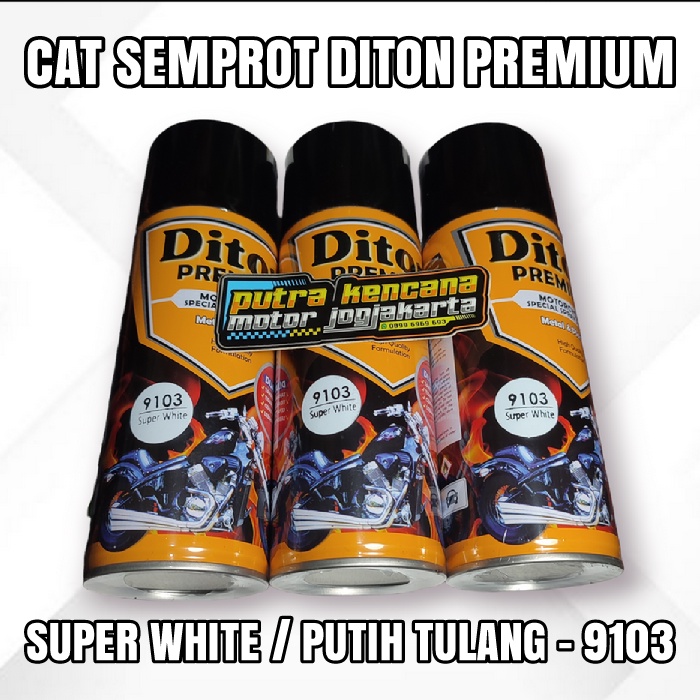 Jual CAT SEMPROT DITON PREMIUM - SUPER WHITE (9103) - PYLOX BODY MOTOR ...