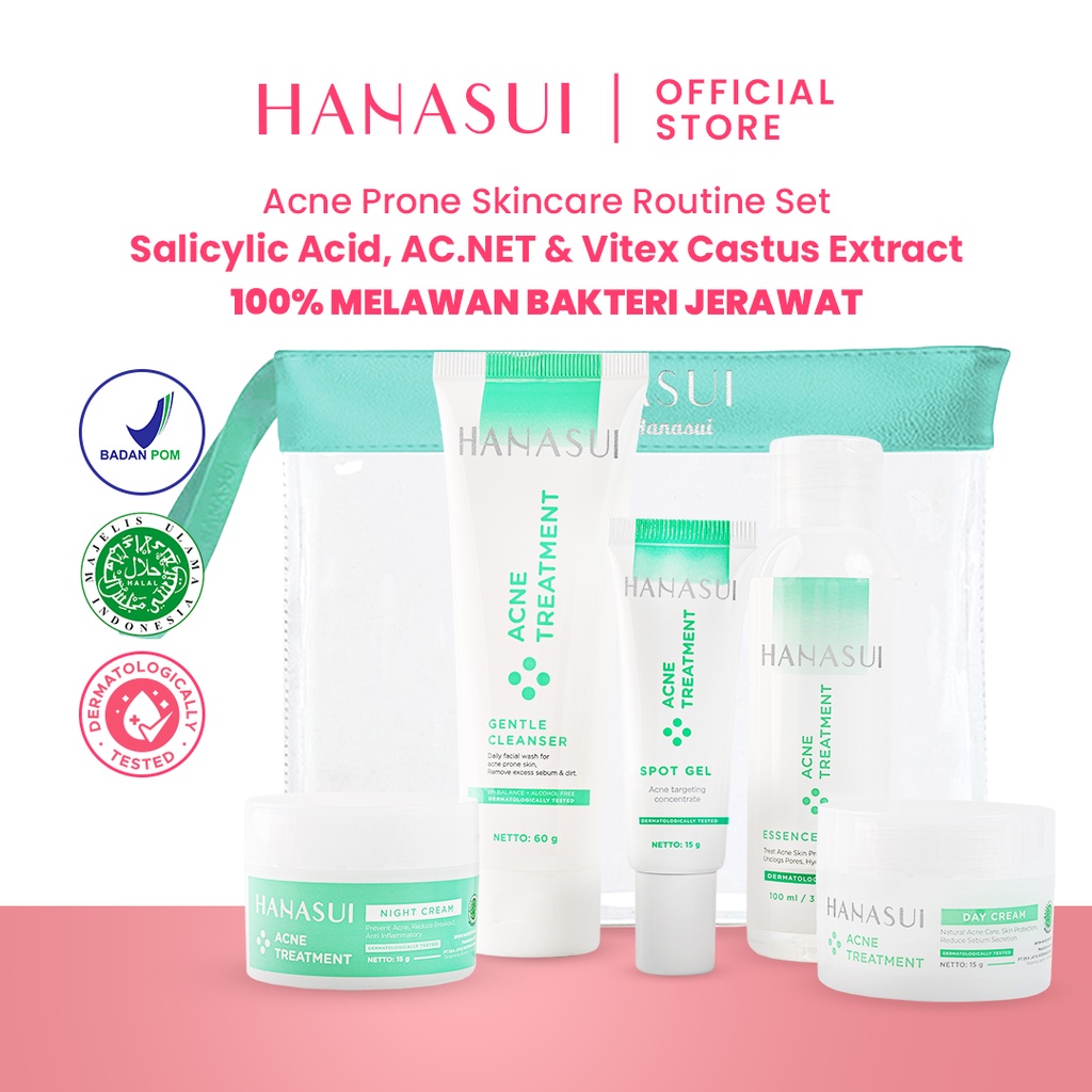 Jual Rangkaian Hanasui Acne Treatment Series | Shopee Indonesia