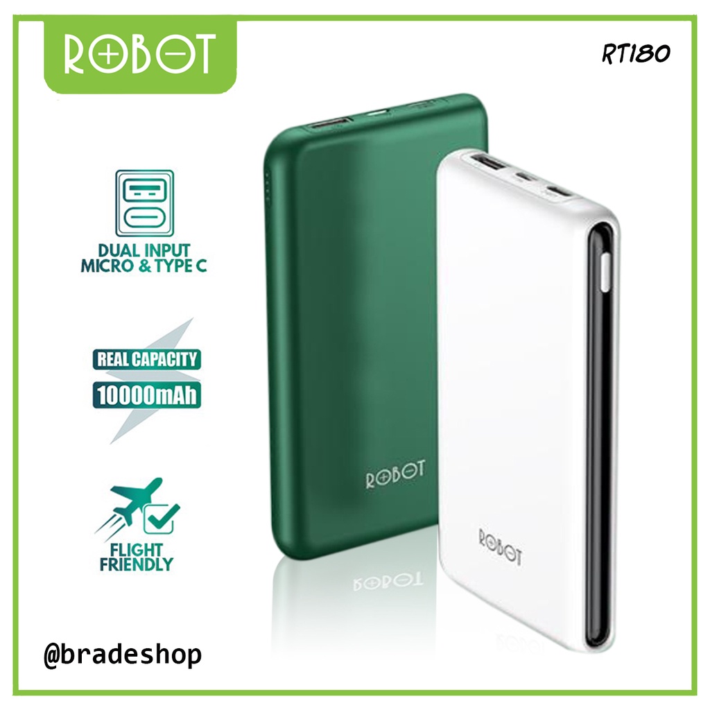 Jual Power Bank Robot Rt Mah Dual Input Lightweight Shopee