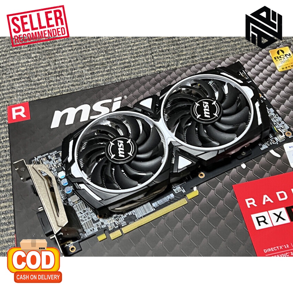 Jual VGA card gaming Msi Radeon amd Rx580 / Rx 580 Armor 8Gb Gddr5 256 ...