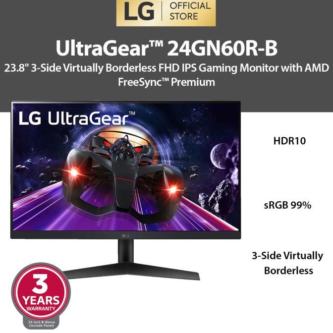 Jual Lg Ultragear 24Gn60R-B 23.8" Fhd Ips Gaming Monitor Amd Freesync ...