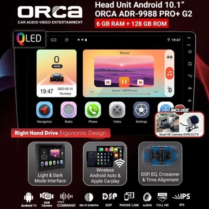 Jual Head Unit Android Inch Orca Pro Carplay Orca Adr Pro Oem Shopee Indonesia