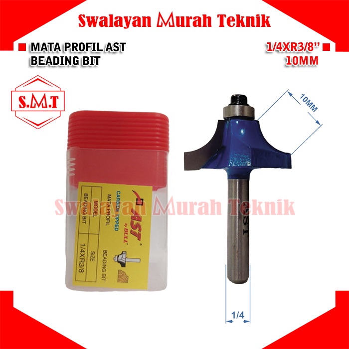 Jual AST Mata Profil Router Trimer Kayu 1/4X3/8" Beading Bit Cembung