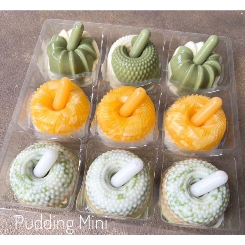 Jual Mika Tatakan Puding Sekat 9 Pack 50pcs Alas Mika Puding Mini